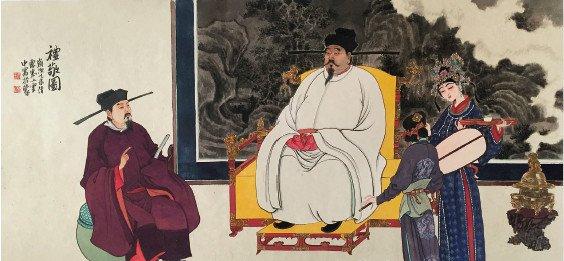赵匡胤与赵普议事图(李云中 绘)